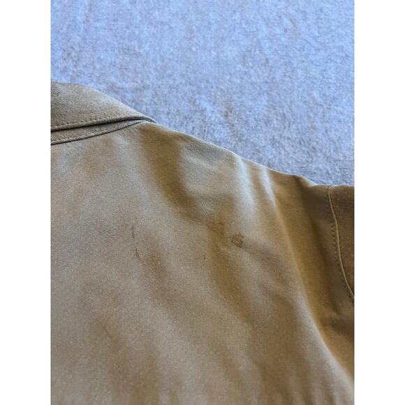 Coldwater Creek Suede Leather Jacket Women's XL Cream Embroidered Snap Button - Picture 14 of 16